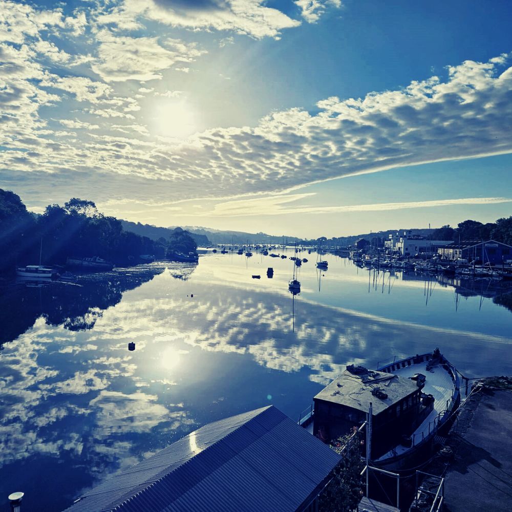 River views from MintMech headquarters in Penryn, Cornwall